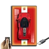 Generisch Display Wall Plate for Lego Technic Ferrari Daytona SP3 42143 Racing Car Wall Trailer, Compatible with Lego Ferrari Car, Adult Decor Gifts for Lego Lovers