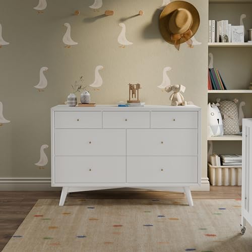 Babyletto Palma 7-Drawer Baby Dresser GREENGUARD Gold Certified White