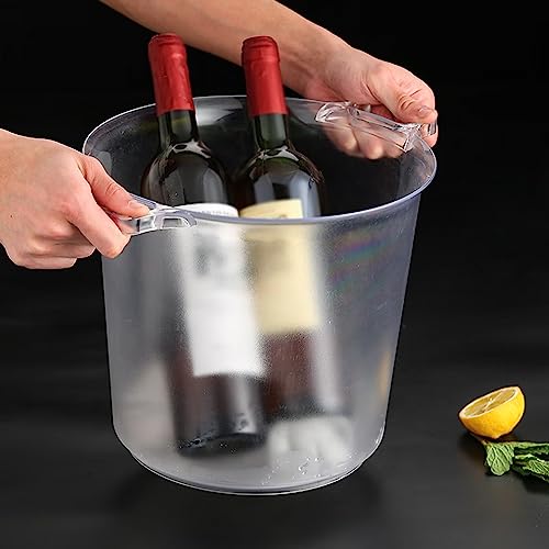 Cubo de hielo de plástico acrílico verde resistente para vino 4