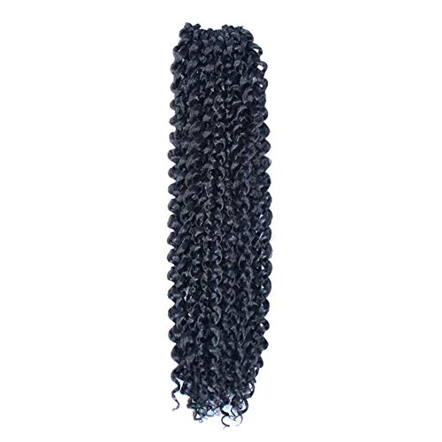 Passion Twist Hair(18 Inch 1 Pack) Passion Twist Crochet Hair,Water Wave Crochet Hair For Black Women Crochet Passion Twist Hair Braiding hair (black)