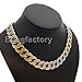 BLINGFACTORY Hip Hop Gold Plated Iced Large Shark Pendant & 16mm 18