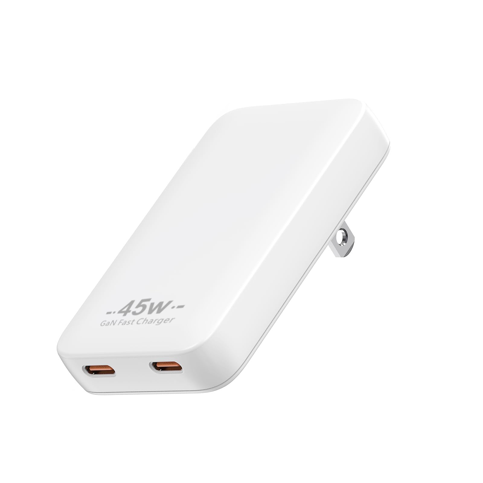 【極薄14mm】45W GaN 充電器 薄型・軽量 折りたたみ式 Type-C 2ポート PD対応 PSE認証 出張・旅行・携帯便利 iPhone/Android/ノートPC対応