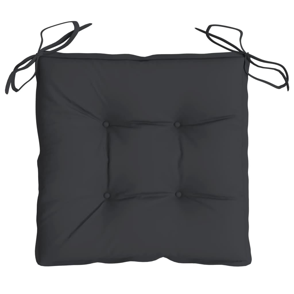 vidaXL Lot de 4 Coussins de Palette, Galette de Siège Imperméable, Coussin de Jardin, Décoration d'Extérieur Terrasse, Noir 50x50x7 cm Tissu Oxford