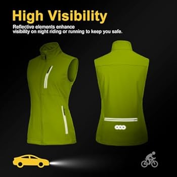 33,000ft Lichtgewicht softshell vest voor heren, waterdicht winddicht hardloopvest, ademend vest gilet mouwloos jack voor wielrennen, hardlopen, wandelen, golf, werk, Donkerblauw, L