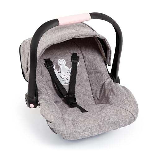 Bayer Design 67910AA siège d'auto de poupée avec Pare-Soleil et Ceinture de sécurité, Accessoire pour Poupon jusqu'à 46cm, à partir de 3 Ans