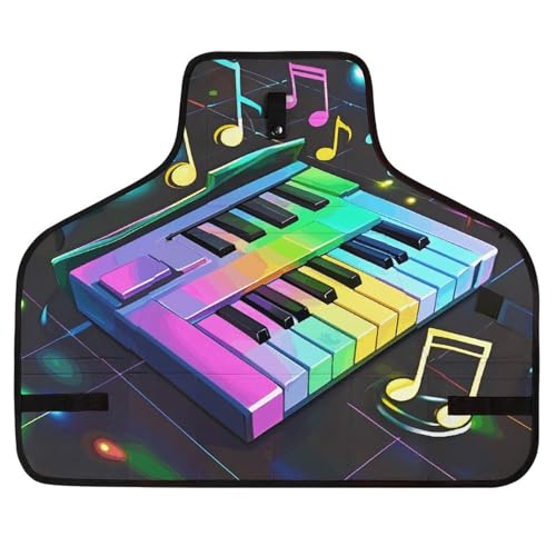 Delantal multiuso con diseño color piano y notas musicales miniatura 1