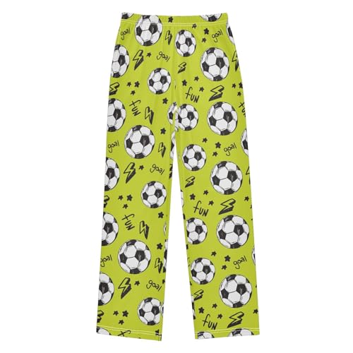 ZZXXB Soccer Goal Boys Long Pants Soft Trousers Elastic Waist Kids Lounge Bottoms with Pockets S-XL