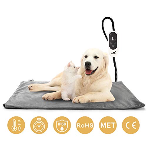 Toozey Pet Heating Pad, Electric Heating Pad with Chew Resistant Steel Cord