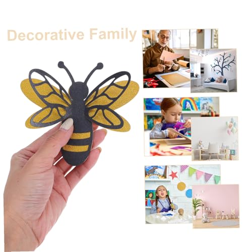 Vinilos 3D abeja doble capa, pegatinas decorativas, 12 unidades miniatura 3