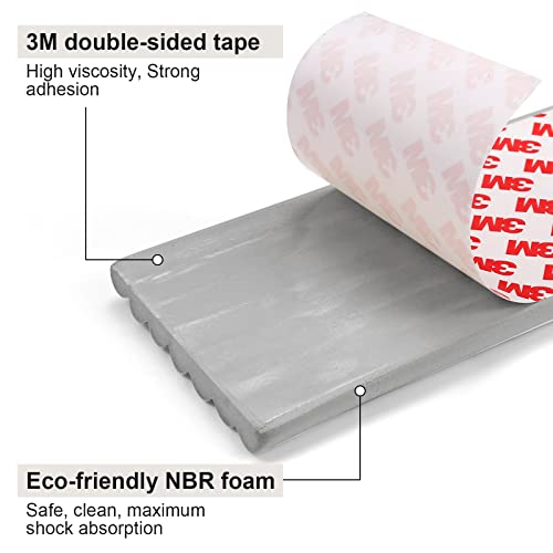 Image of Upgraded Baby Proofing Edge Corner Protector, 16.4ft Edge Guards Padding with 3M Adhesive, Extra-Wide Soft Rubber Foam Padding, Furniture,Sharp Edge Safety Corner Edge Bumper Guard-Gray