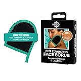 Dermasuri Deep Exfoliating Face Mitt - Scrubber, Dead and Dry Skin Remover for Men and Women - Exfoliator Gloves for Shower and Dry Use - ( 1 Pack)