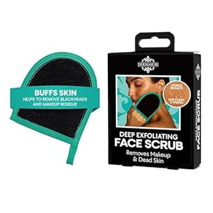 Dermasuri Deep Exfoliating Face Mitt – Scrubber, Dead and Dry Skin Remover for Men and Women – Exfoliator Gloves for Shower and Dry Use – ( 1 Pack)