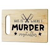 Funny Vegan Bamboo Cutting Board - Kitchen Gifts for Women, Wife, Mom - Wooden Food Serving Board for Birthday, Christmas