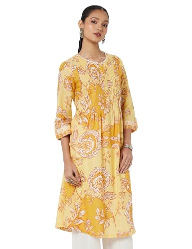 BIBA Women Cotton Straight Fit Kurta