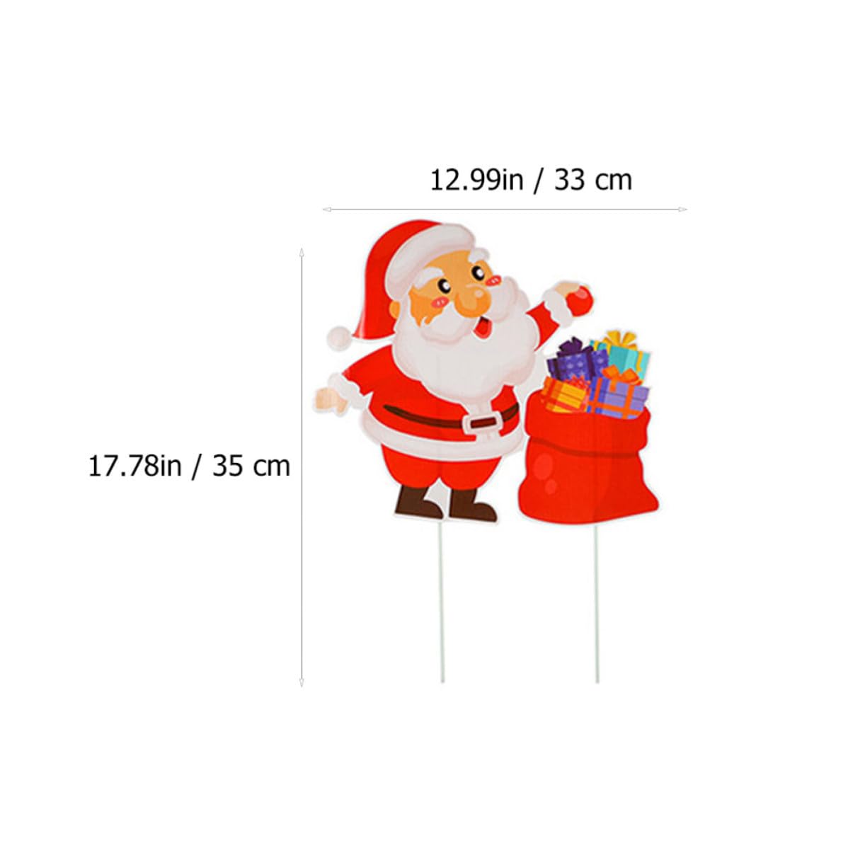 12 Pièces Panneau de Noël Inséré en Plastique pour Jardin, Décor