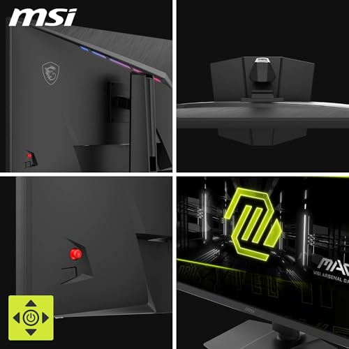 MSI MAG 322URDF E16 32-Inch 4K UHD Gaming Monitor, 3840x2160 Rapid IPS, 0.5ms, DisplayHDR 400, Eye care, AI vision, Dual-Mode, HDMI 2.1, DP 1.4a, Tilt/Height Adjustable, Black - Image 4