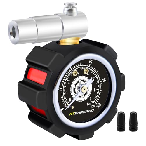 Reifendruckprüfer fahrrad 100PSI / 7BAR,ATsafepro Presta Ventil...