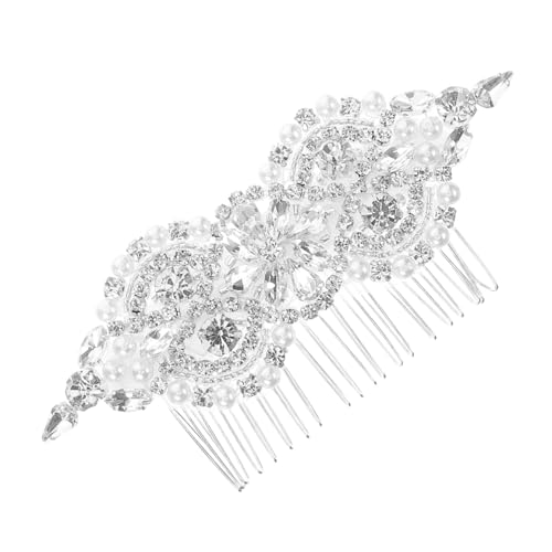 Baluue Bridal Hair Comb with Rhinestones Elegant Side Comb for Weddings and Special Occasions All for Various Hair Pearl Hair Jewelry for Brides