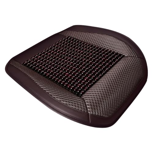 Esterilla individual de madera café con cuentas tejidas para asiento de coche