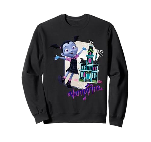Sweatshirt Disney Vampirina pull imprimé maison de vampire ado