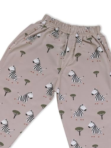Image of MINIMATES Unisex Kids Cotton All Over Printed Night Suit Sleepwear Top & Pyjama Set Full Sleeve with Pockets for Girls & Boys with Buttons /Sleepwear for Girls /Night Dresses