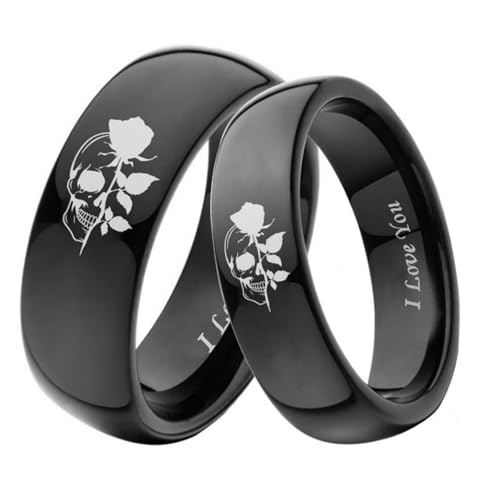 New Rose stainless steel couple ring ，Forever Together Promise Engagement Wedding Band，Classic I love you Kissing Design Lovers Ring2