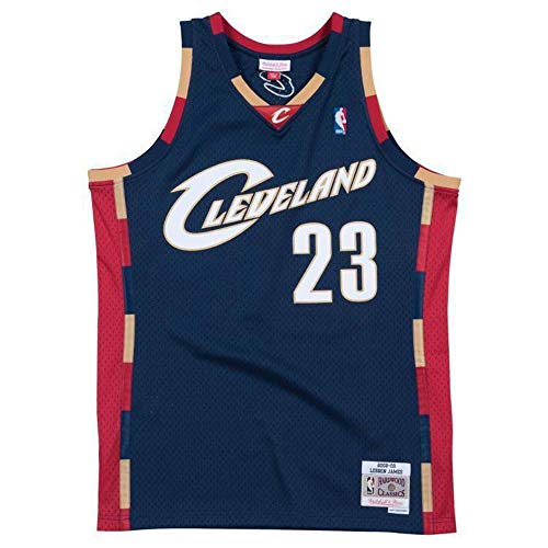 Mitchell & Ness Maillot NBA Lebron James Cleveland Cavaliers 2008-09 Swingman Hardwood Classics Bleu Marine
