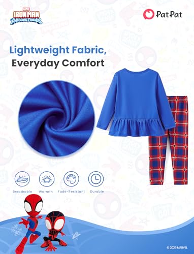 Image of Disney Minnie Mouse Frozen Princess Marvel Toddler Girls Clothes Long Sleeve Sweatshirt + Leggings 2pcs Outfits Set 2-6Y