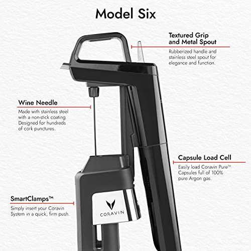 Sistema de Preservação e Degustação Coravin Model Six Black Piano - Model VI