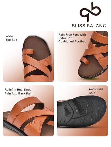 Image of Super Extra Soft Diabetic & Orthopedic Slippers /Doctor Chappal for Heel Pain Cushioned Lightweight Comfortable Stylish Flip-Flops Everyday Wear DailyUse For Men'sBB1017