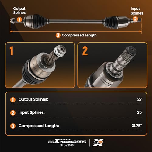 maXpeedingrods Front CV Axle Shaft Assembly for Subaru Forester 2014-2018, Impreza 2017-2023, 2.0L 2.5L, Driver or Passenger Side, Replace# 3905619710, 28321SG000, 28321SG010 by maXpeedingrods - Image 2