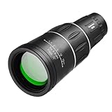 Monokular Teleskop, 16 X 52 HD Teleskop Portable, Monokular Fernglas, Outdoor Monocular, Wasserdicht Fernrohr, Kompakt Monokulare, Monokular Scope für Vogelbeobachtung Jagd Wandern Konzertreisen