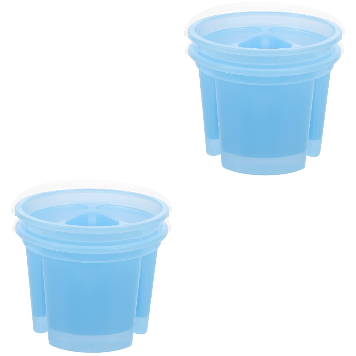 FAVOMOTO 2sets Plastic Painting Buckets Artist Brush Basins Brush Rinser for Clean Work 2pcs*2
