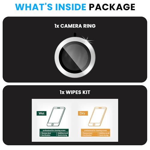 Image of FIRST MART Silver Camera Ring Guard Protector for Vivo X200T | Tempered Glass with Metal Alloy Rings, HD Clear, Scratch Resistant, Case-Friendly | Pack of 1