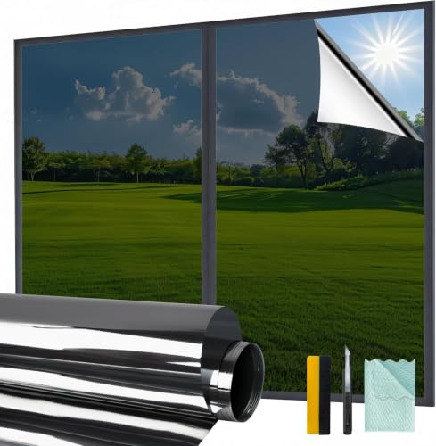 Niviy Home Window Tint Film Heat Blocking, One Way Window Film...