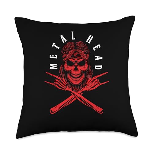 Metal Head | Heavy Metal | Death Metal Throw Pillow