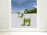 GRAZDesign Sichtschutzfolie Hund, lichtdurchlässige/blickdichte Fensterfolie, Matte Deko, Glasdekorfolie / 100x57cm