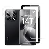 Xiaomi 14T Pro 用 ガラスフィルム (2枚) +カメラフィルム(1枚) ガイド枠付き 簡単貼り付け 自動吸着 気泡防止 硬度9H 耐衝撃 強化ガラス シャオミ 14T Pro 対応 液晶 保護フィルム