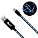 Micro USB Cable, Ztent PowerLine 0.8M Visible Flowing EL Light LED Charging Cords A Male to Micro B Charge and Sync Cord for Android Devices, Samsung Galaxy, Sony, Motorola and More