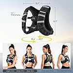 PACEARTH Weighted Vest,6lb/8lb/10lb/12lb/16lb/20lb/25lb/30lb Weight Vest with Reflective Stripe, Body Weight Vests for Women, Men, Weight Loss Workout, Strength Training, Running, Walking, Jogging - Image 2