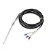 Produktbild sourcing map 3M Kabel PT100 Thermoelement Sonde 5 * 100mm Sensor Temperaturfühler DE de