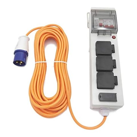 Eurohike Mobile Mains Kit with USB (15m), For Tents, Awnings, Caravans, Motorhomes, Boats, Electric Hook Up for Camping, Camping Equipment, Camping Accessories, Grey, One Size Cover
