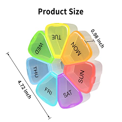Weekly 7 Day Large Pill Organizer, Travel Pill Box, Pill Case, Medicine Organizer, Pill Container, Pill Box 7 Day, Pill Dispenser, Medication Organizer, Pill Organizer Weekly #TOP6