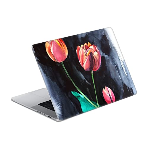 Skin vinyle pour MacBook Pro 16" A2485 design tulipes sombres Mai Autumn