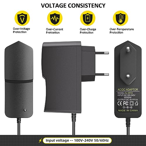 TOBWOLF 2 PCS Universal 9V 1A AC DC Netzteil Stromadapter Adapter für Arduino R3 Platine Oszilloskop Router ADSL-Modem