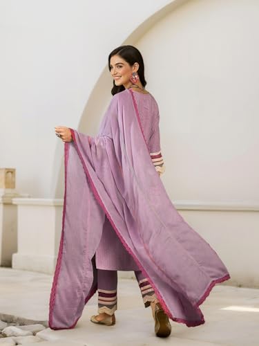 Image of ishin Yoke design kurta with pants and dupatta