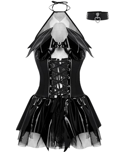MZRFYTZ Bat Imp See-Through Skirt