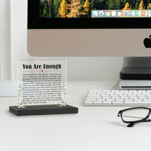 You-Are-Enough-Sign-Positive-Encouragement-Affirmation-Gifts-Inspirational-Quotes-for-Desk-Motivational-Desk-Decor-Mental-Health-Therapy-Office-Decor-You-Are-Enough-Desk-Decorative-Sign-WDF10