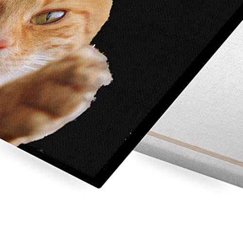 Tableau chat roux poil long décoration murale grand format