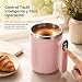 Imagen de 400ml Taza de café automática magnética con tapa de indicador de temperatura